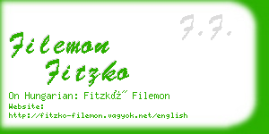 filemon fitzko business card